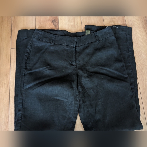 RW&CO. Pure Linen Wide Leg Medium Rise Charcoal Gray Pants Size US 4 - Picture 7 of 9